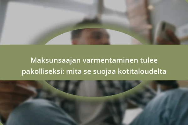 Maksunsaajan varmentaminen tulee pakolliseksi: mita se suojaa kotitaloudelta