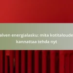 Talven energialasku: mita kotitalouden kannattaa tehda nyt